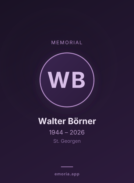 Memorial portrait of Walter Börner
