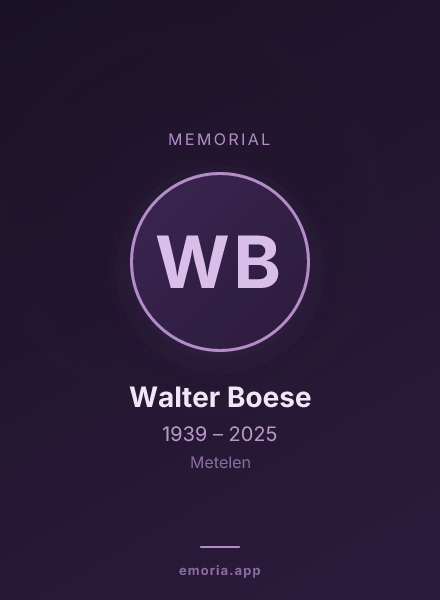 Memorial portrait of Walter Boese