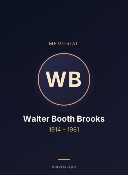 Memorial portrait of Walter Booth Brooks