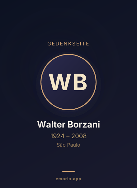 Gedenkportrait von Walter Borzani