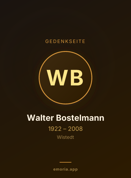 Gedenkportrait von Walter Bostelmann