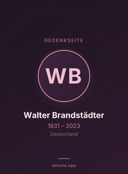 Gedenkportrait von Walter Brandstädter
