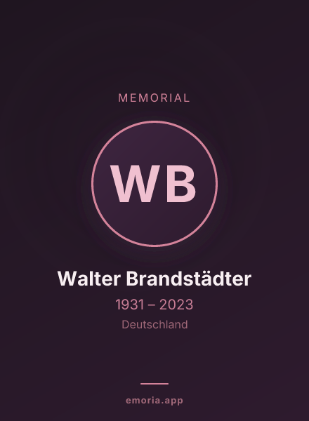 Memorial portrait of Walter Brandstädter