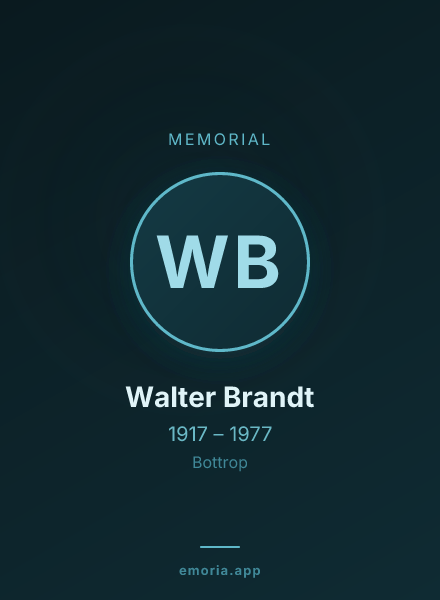 Memorial portrait of Walter Brandt