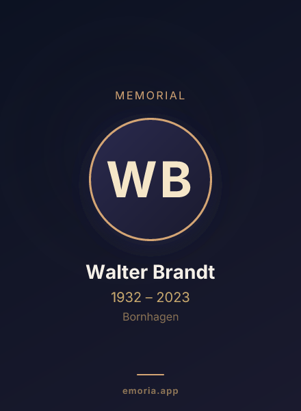 Memorial portrait of Walter Brandt