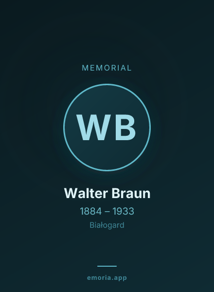 Memorial portrait of Walter Braun