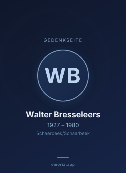 Gedenkportrait von Walter Bresseleers