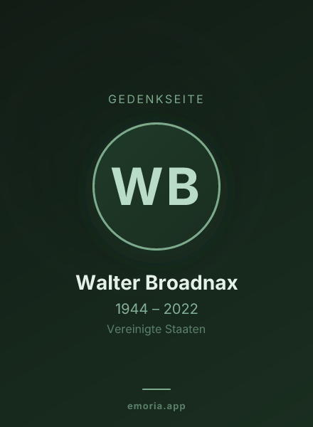 Gedenkportrait von Walter Broadnax