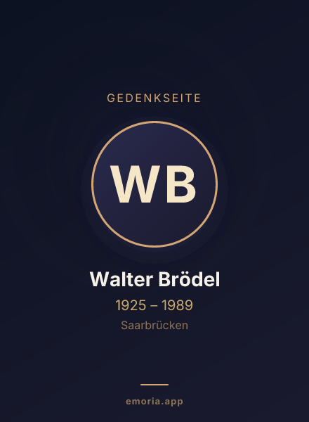 Gedenkportrait von Walter Brödel