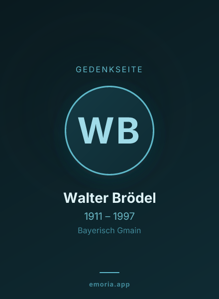 Gedenkportrait von Walter Brödel