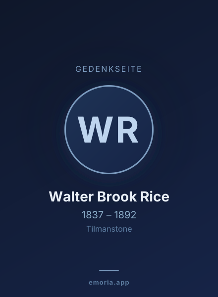 Gedenkportrait von Walter Brook Rice