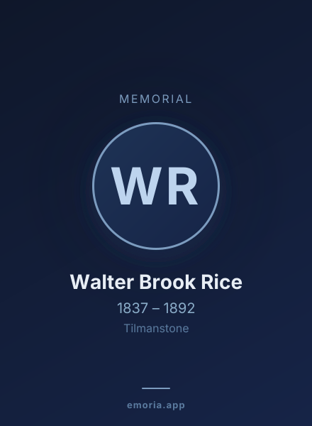 Memorial portrait of Walter Brook Rice