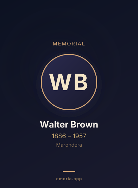 Memorial portrait of Walter Brown