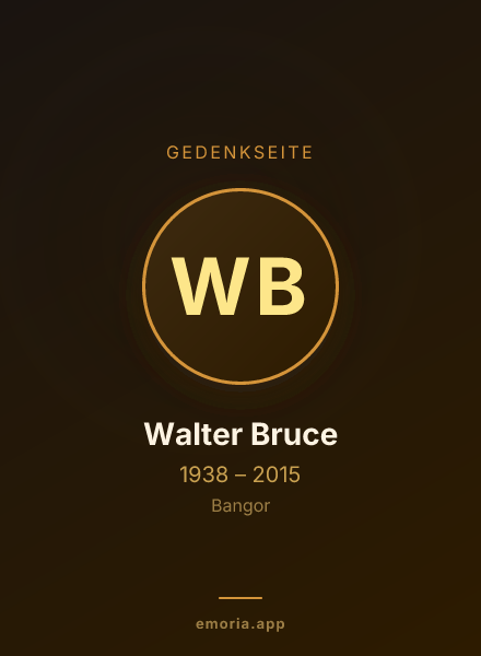Gedenkportrait von Walter Bruce