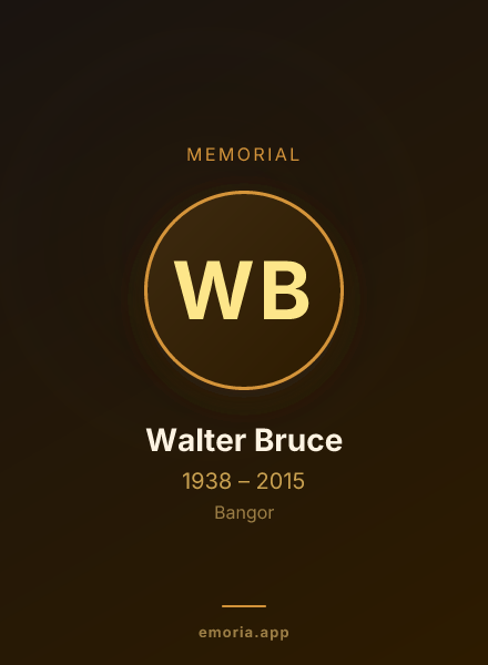Memorial portrait of Walter Bruce