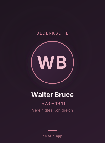 Gedenkportrait von Walter Bruce