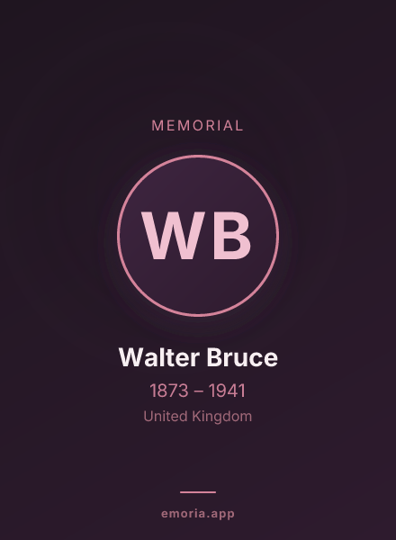 Memorial portrait of Walter Bruce