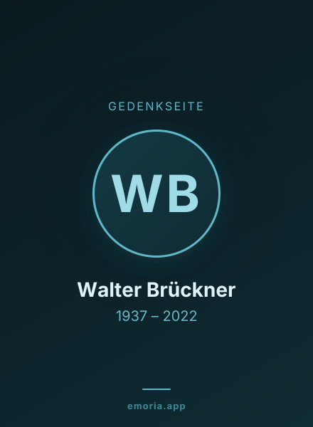 Gedenkportrait von Walter Brückner