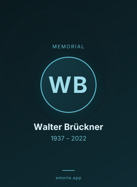 Memorial portrait of Walter Brückner