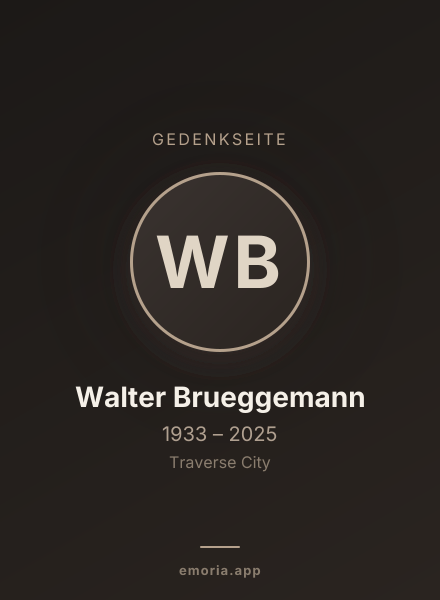 Gedenkportrait von Walter Brueggemann