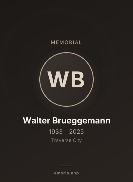 Memorial portrait of Walter Brueggemann