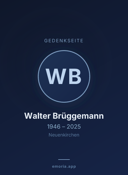 Gedenkportrait von Walter Brüggemann