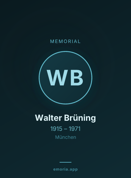 Memorial portrait of Walter Brüning