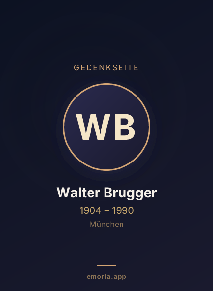 Gedenkportrait von Walter Brugger
