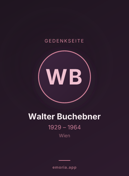 Gedenkportrait von Walter Buchebner