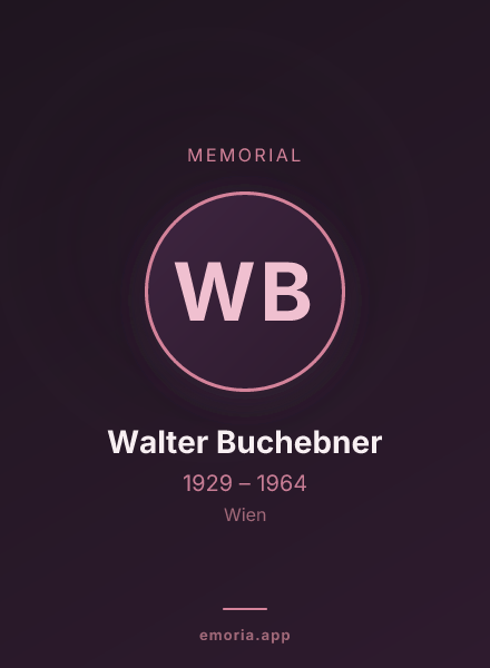 Memorial portrait of Walter Buchebner