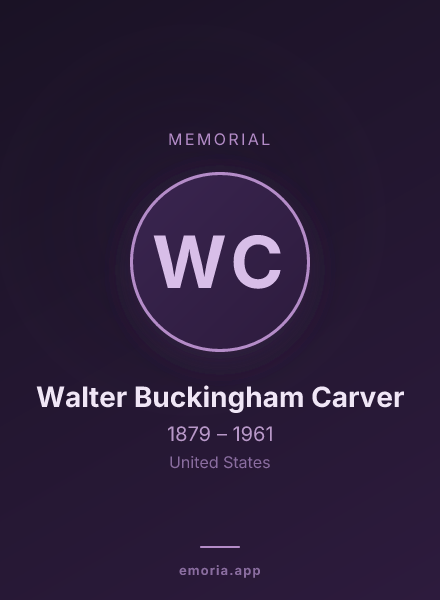 Memorial portrait of Walter Buckingham Carver