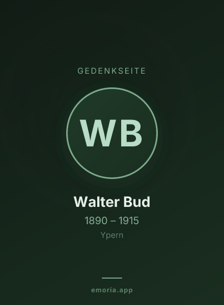 Gedenkportrait von Walter Bud