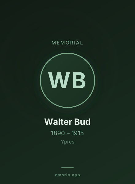 Memorial portrait of Walter Bud