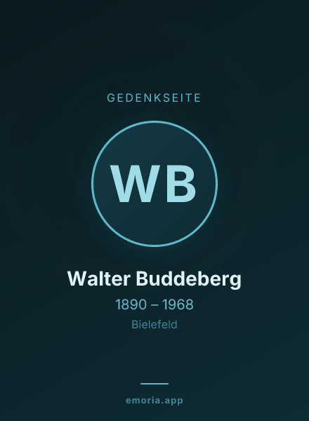 Gedenkportrait von Walter Buddeberg