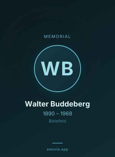 Memorial portrait of Walter Buddeberg
