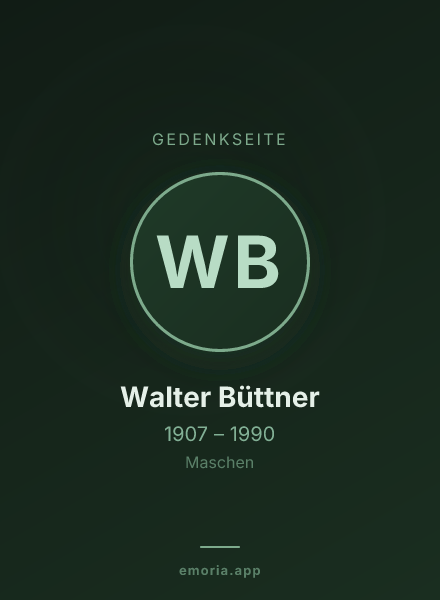 Gedenkportrait von Walter Büttner
