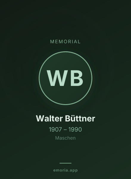 Memorial portrait of Walter Büttner