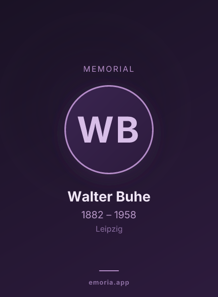 Memorial portrait of Walter Buhe