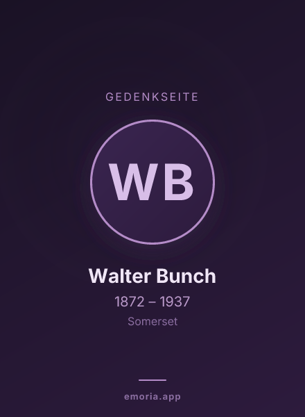 Gedenkportrait von Walter Bunch