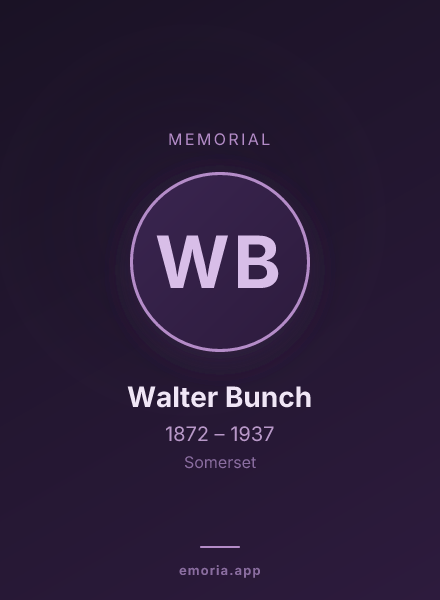 Memorial portrait of Walter Bunch
