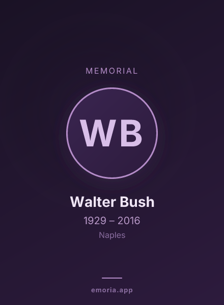 Memorial portrait of Walter Bush
