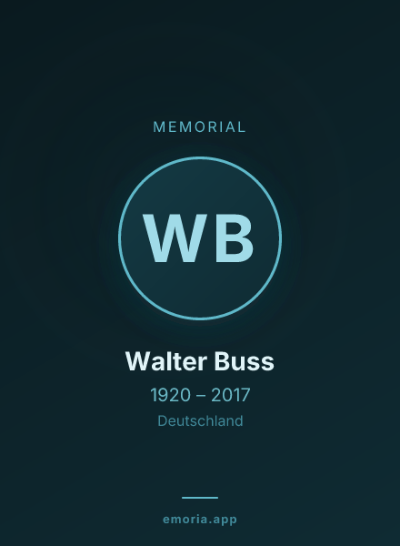 Memorial portrait of Walter Buss