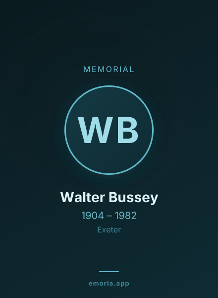 Memorial portrait of Walter Bussey
