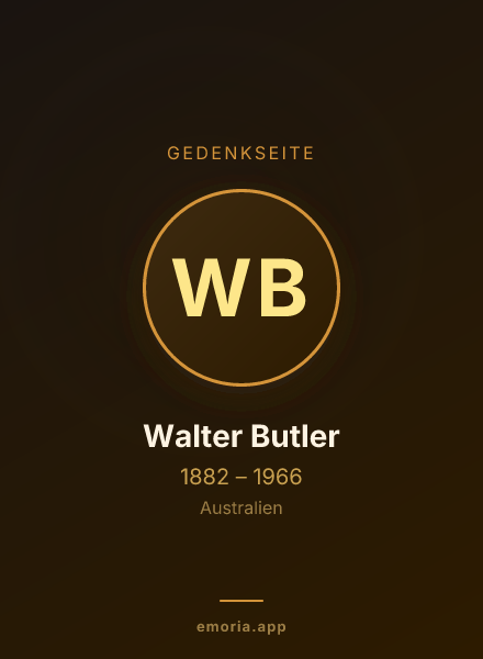 Gedenkportrait von Walter Butler