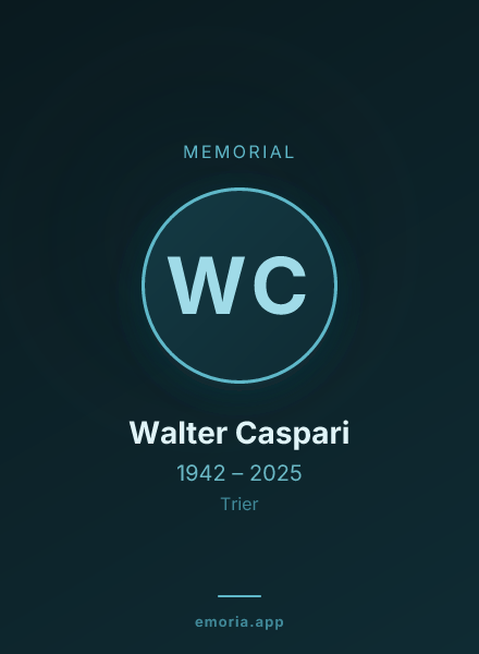 Memorial portrait of Walter Caspari