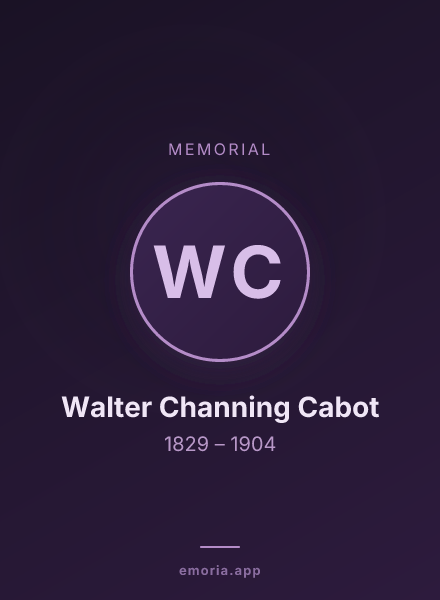 Memorial portrait of Walter Channing Cabot