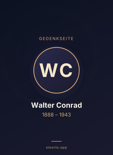 Gedenkportrait von Walter Conrad