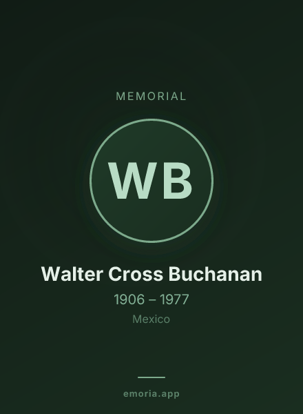 Memorial portrait of Walter Cross Buchanan