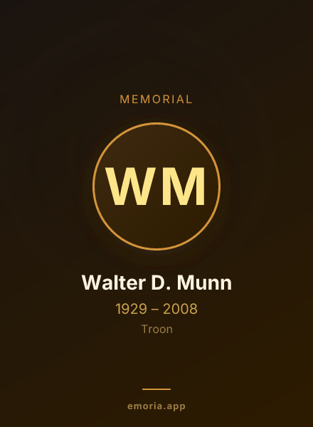 Memorial portrait of Walter D. Munn