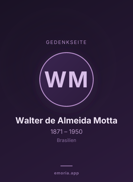 Gedenkportrait von Walter de Almeida Motta